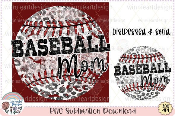 Baseball Mom Leopard Grunge Distressed