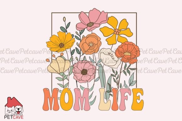 Bright MOM LIFE Floral Art Print