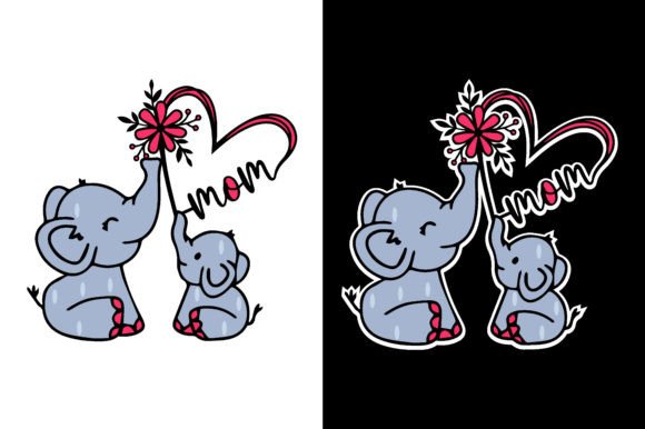 Elephant Mom and Baby Mother’s Day