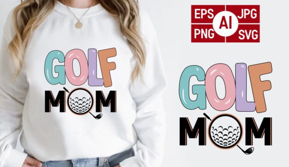 Golf Mom T-Shirt Design