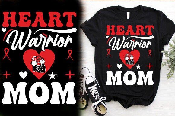 HEART WARRIOR MOM TSHIRT DESIGN