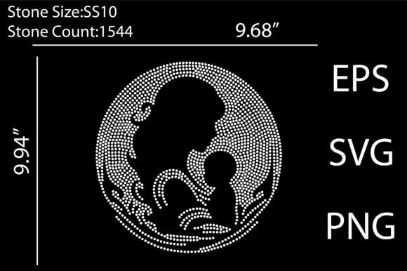 Mom Rhinestone Templates Design