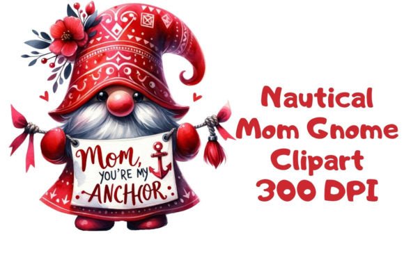 Nautical Mom Gnome Clipart